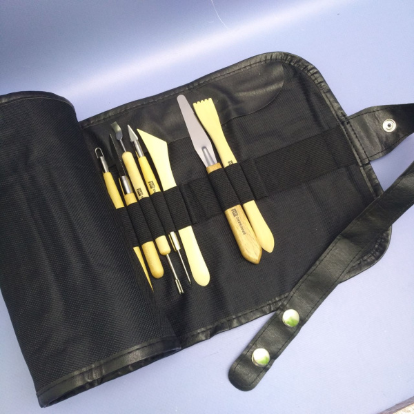 Набор инструментов для лепки и моделирования, 30 инструментов в чехле / Для работы с гипсом, мастикой, пластилином, воском, глиной